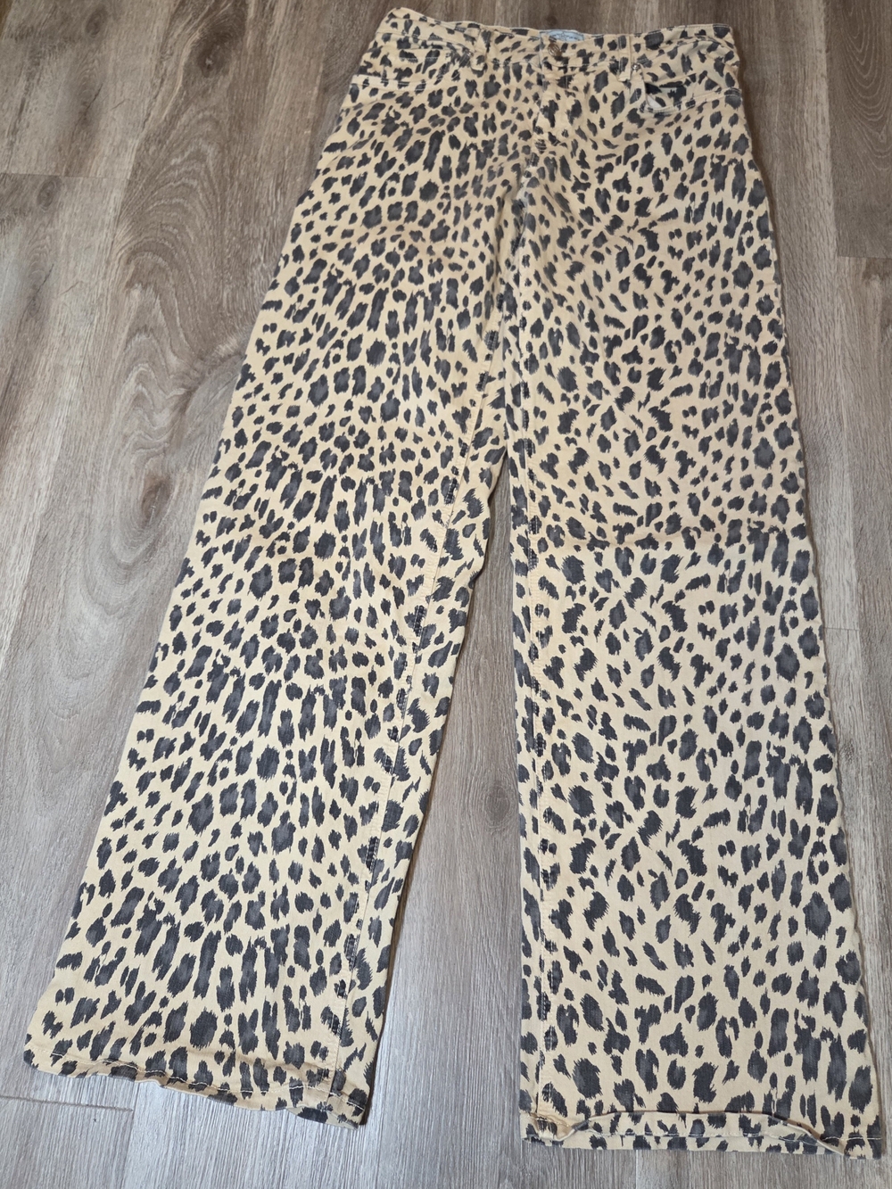 ReVice Los Angeles Leopard Print Wide Leg Jeans Size 27 Made in USA